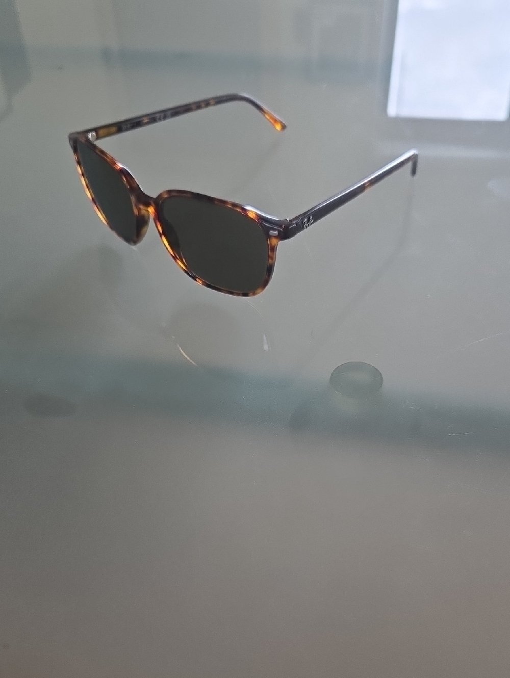 Ray-Ban Tortoiseshell Frame Sunglasses with Dark Lenses